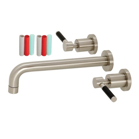 Kingston Brass Roman Tub Faucet, Brushed Nickel, Wall Mount KS8028DKL